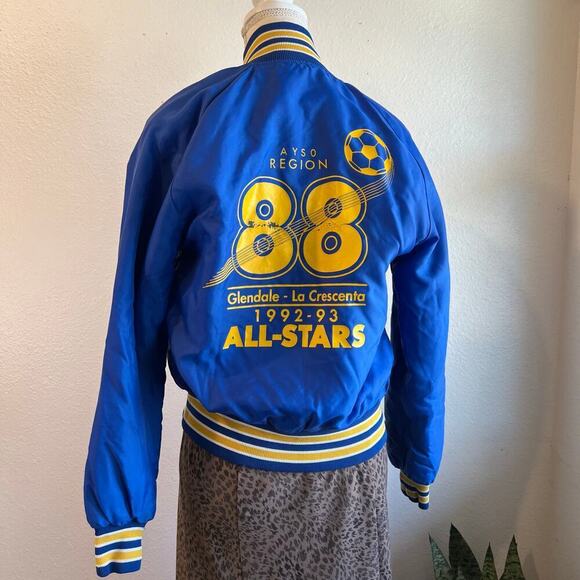 Vintage Butwin 90s Blue Yellow Minneapolis MN USA Made Varsity Size XS/S - Picture 1 of 12